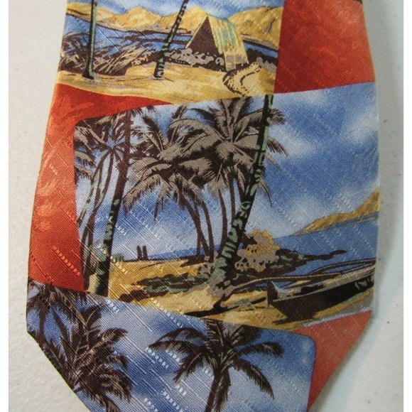 Tommy Bahama Men's Neck Tie Silk Hand Made - Picture 2 of 4